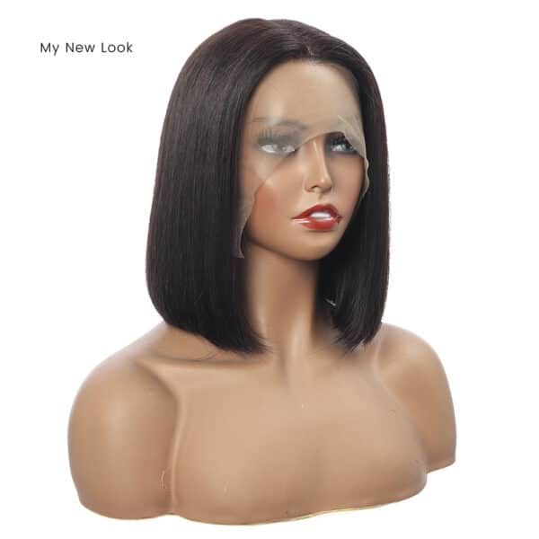 13x4 Lace Front Wig Straight Bob Wig MEGALOOK Lace Front Human Hair Wigs For Women Remy 2 1