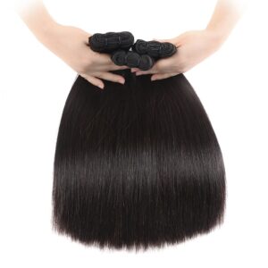 30 32 Inch Straight Malaysian Virgin Hair Bundles Natural Color 100 Human Hair Weave Super Double