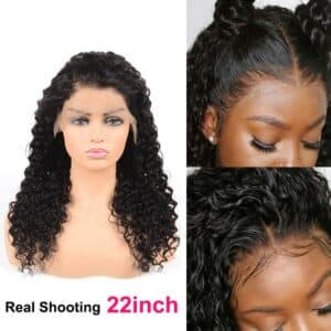 30 Inch Deep Wave Lace Front Wig Curly Lace Front Human Hair Wigs For Women On 2
