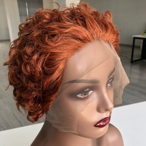 Short Pixie Cut Wig Human Hair Brazilian Remy 13 1 Transparent Lace For Black Women Colored 4