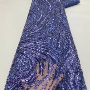 2022 Latest African Sequins Lace Fabric Embroidery French Mesh Lace Fabric Groom With Sequin Nigerian Lace