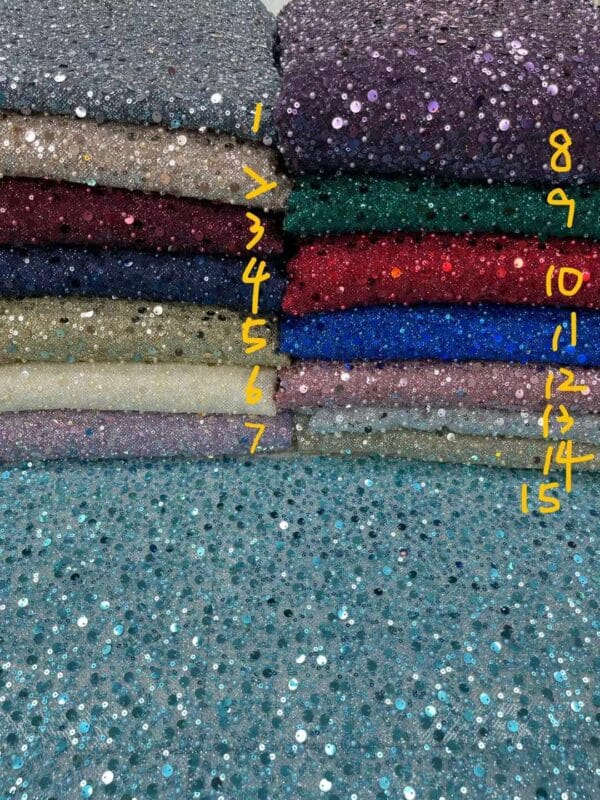 5 Yards Sequins Tulle Lace Fabric African Lace Fabric High Quality With Pearl Nigerian French Net 2