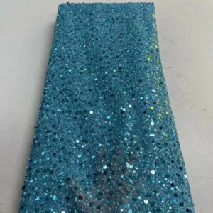 5 Yards Sequins Tulle Lace Fabric African Lace Fabric High Quality With Pearl Nigerian French Net 3
