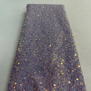 5 Yards Sequins Tulle Lace Fabric African Lace Fabric High Quality With Pearl Nigerian French Net 4
