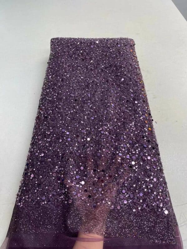 5 Yards Sequins Tulle Lace Fabric African Lace Fabric High Quality With Pearl Nigerian French Net 5