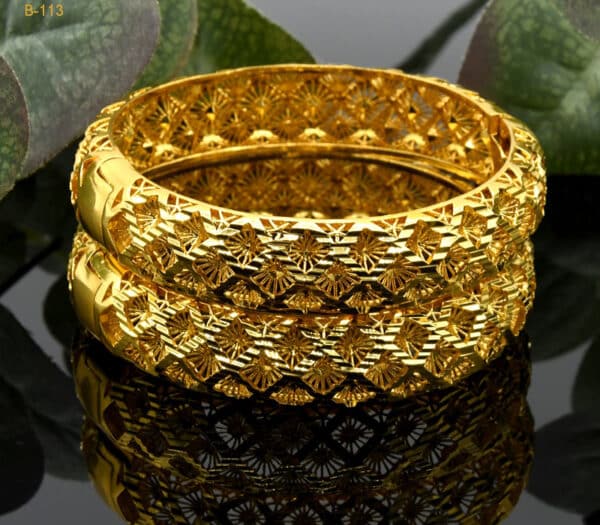ANIID 24K Dubai Plated Bangles Bracelet For Women African Indian Gold Bangle Jewellery Luxury Arabic Female 4 1