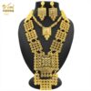 ANIID African 24K Gold Plated Jewelry Sets Wedding Dubai Necklace Earrings For Women Nigerian Indian Bridal