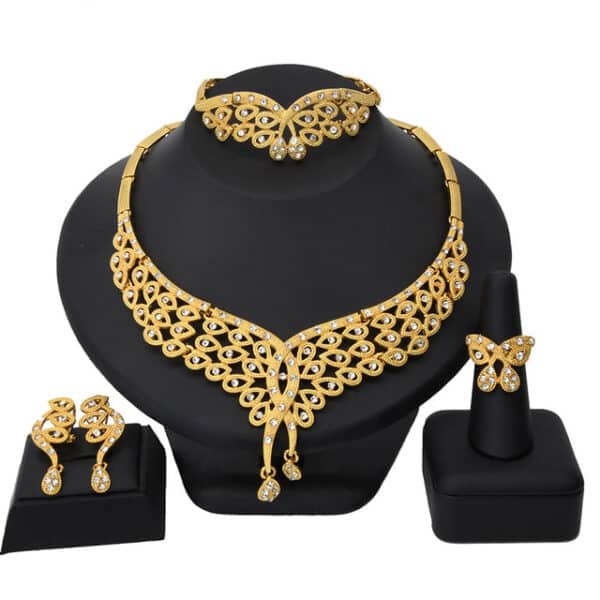 ANIID African Jewelry Set Big Necklace Dubai Ethiopian Gold Color Jewelery Earring Bracelet For Women Bridal 10 1.jpg 640x640 10 1