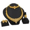 ANIID African Jewelry Set Big Necklace Dubai Ethiopian Gold Color Jewelery Earring Bracelet For Women Bridal 2 1.jpg 640x640 2 1