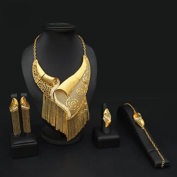 ANIID Dubai Big Copper 24K Gold Color Jewelry Set For Women African Wedding Necklaces Ethiopian Set 3 1.jpg 640x640 3 1