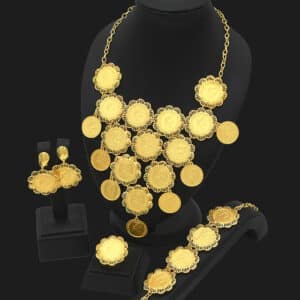 ANIID Dubai Gold Plated Coin Necklace Bracelet Jewelry Sets For Women African Ethiopian Bridal Wedding Luxury 20 1.jpg 640x640 20 1
