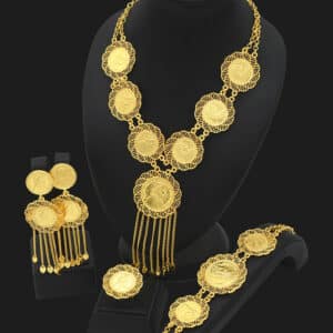 ANIID Dubai Gold Plated Coin Necklace Bracelet Jewelry Sets For Women African Ethiopian Bridal Wedding Luxury 21 1.jpg 640x640 21 1