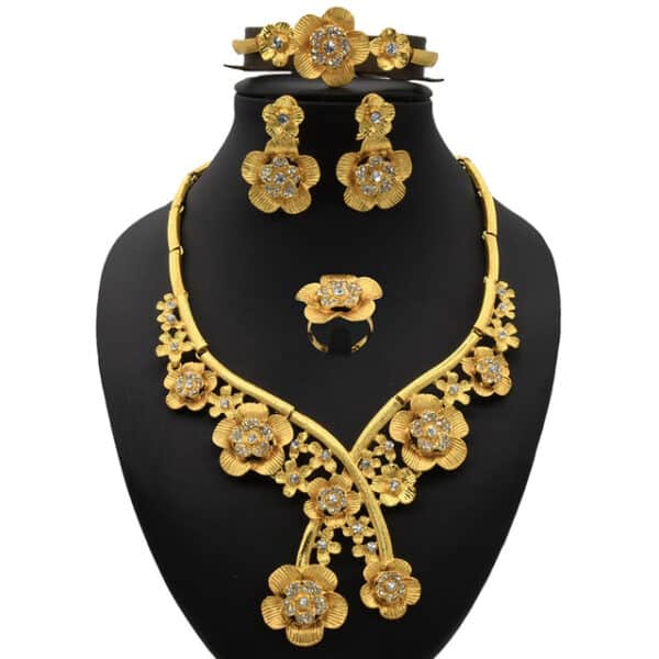 ANIID Dubai Jewelery Sets Bridal Gold Plated African Necklace And Earrings Set Women Indian Jewellery Wedding 2 1.jpg 640x640 2 1