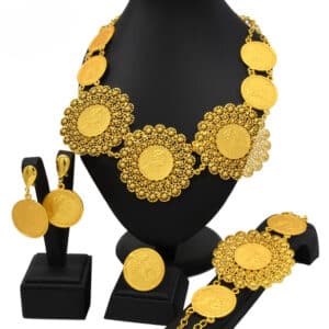 ANIID Ethiopian Gold Plated Jewelry Sets Coin Tassel Pendant Necklace Bracelets Dubai Party Bridal Wedding Fashion 1 1.jpg 640x640 1 1