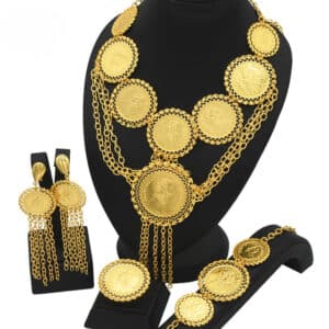 ANIID Ethiopian Gold Plated Jewelry Sets Coin Tassel Pendant Necklace Bracelets Dubai Party Bridal Wedding Fashion 6 1.jpg 640x640 6 1