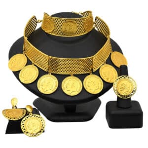 ANIID Ethiopian Golden Jewelry Set Big Coin Tassel Necklace Earring Ring Dubai Gift For Women African 4 1.jpg 640x640 4 1