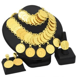 ANIID Ethiopian Golden Jewelry Set Big Coin Tassel Necklace Earring Ring Dubai Gift For Women African 6 1.jpg 640x640 6 1