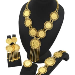 ANIID Ethiopian Luxury Gold Plated Coin Tassel Pendant Necklace Jewelry Sets African Dubai Bridal Wedding Choker 7 1.jpg 640x640 7 1