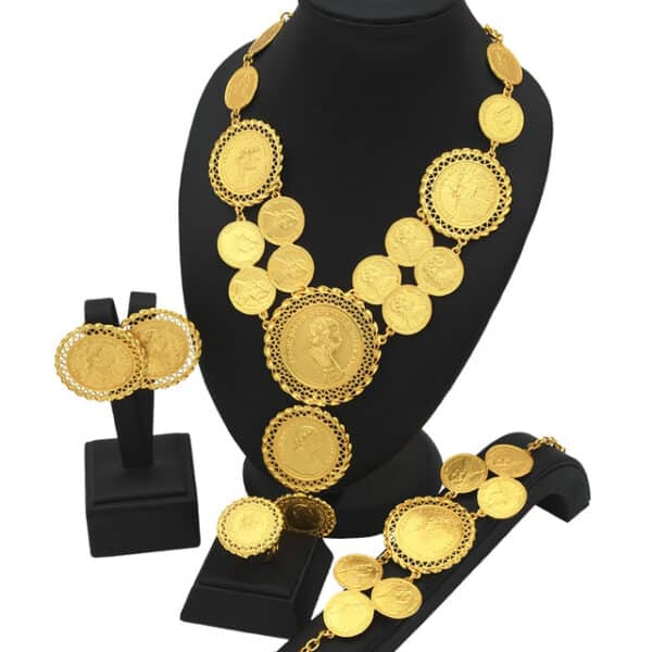 ANIID Ethiopian Luxury Gold Plated Coin Tassel Pendant Necklace Jewelry Sets African Dubai Bridal Wedding Choker 9 1.jpg 640x640 9 1