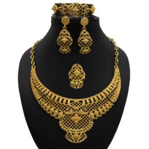 ANIID Indian Necklace Set Wedding Dubai Gold Plated Jewelry Sets For Women Bracelet Earring Ring Bridal 8.jpg 640x640 8