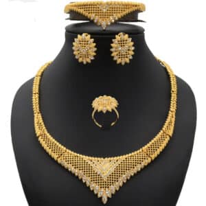 ANIID Jewelery African Necklace Sets For Women Luxury Designer 24k Gold Plated Pakistani Bracelets Fashion Earrings 1.jpg 640x640 1