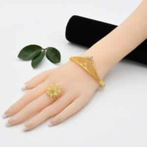 ANIID Jewelery African Necklace Sets For Women Luxury Designer 24k Gold Plated Pakistani Bracelets Fashion Earrings 2 1