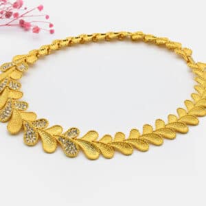 ANIID Jewelry Set Nigeria Luxury 24k Gold Plated Statement Necklace For Women Earring 2022 Wedding Free 5 1