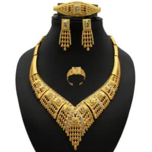 ANIID Nigerian Jewelery Set Wedding Jewelry For Women Dubai 24K Gold Plated Jewlery African Designer Earrings 3.jpg 640x640 3 600x600 1