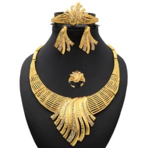 ANIID Nigerian Jewelery Set Wedding Jewelry For Women Dubai 24K Gold Plated Jewlery African Designer Earrings 5 1.jpg 640x640 5 1