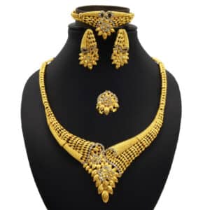 ANIID Nigerian Jewelery Set Wedding Jewelry For Women Dubai 24K Gold Plated Jewlery African Designer Earrings 6.jpg 640x640 6