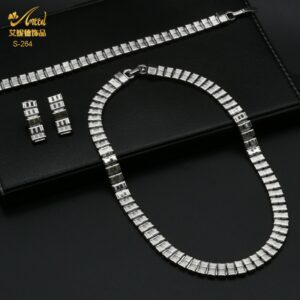 ANIID Nigerian Wedding Jewelry Set For Women Dubai African Luxury Chokers Fashion Necklace Earrings Bracelet Sets 5