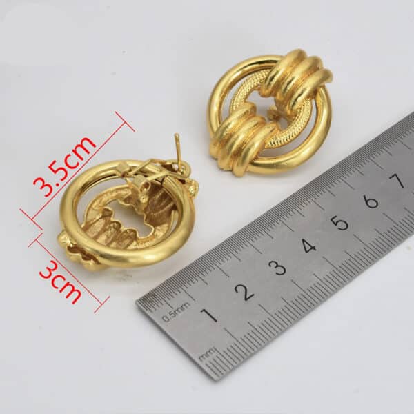 ANIID Vintage Earrings Gold Plated Stud Earrings For Women indian Gift Female Large Fashion Earrings Trend 1 1