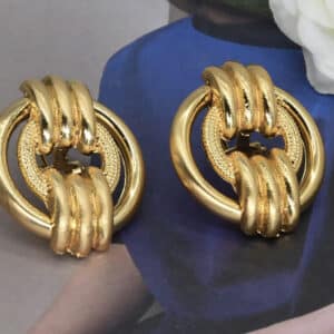 ANIID Vintage Earrings Gold Plated Stud Earrings For Women indian Gift Female Large Fashion Earrings Trend 2 1