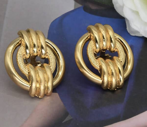ANIID Vintage Earrings Gold Plated Stud Earrings For Women indian Gift Female Large Fashion Earrings Trend 2 1