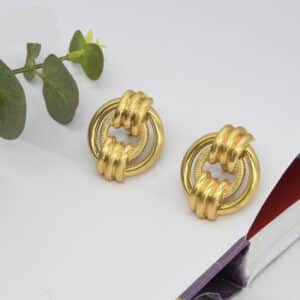 ANIID Vintage Earrings Gold Plated Stud Earrings For Women indian Gift Female Large Fashion Earrings Trend 4 1