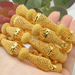 ANIID Women Charm Bracelet Bangle 24K Gold Color Jewelry Dubai Flower Bangle Brand African Designer Ethiopian 16 1.jpg 640x640 16 1