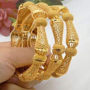 ANIID Women Charm Bracelet Bangle 24K Gold Color Jewelry Dubai Flower Bangle Brand African Designer Ethiopian 17 1.jpg 640x640 17 1