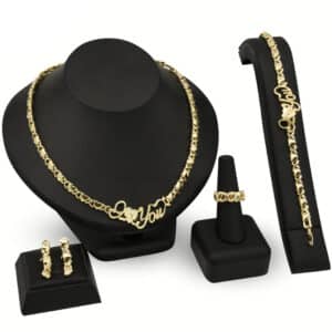 ANIID XOXO Dubai Gold Color Jewelery I Love You Necklace Earrings Sets For Woman Nigerian Jewellery 1 1.jpg 640x640 1 1