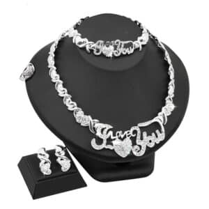 ANIID XOXO Dubai Gold Color Jewelery I Love You Necklace Earrings Sets For Woman Nigerian Jewellery 10.jpg 640x640 10