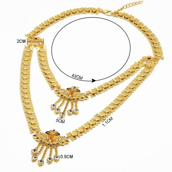 ANIID collar de lujo en capas para mujer colgante largo con borla chapada en oro joyer 1