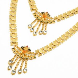 ANIID collar de lujo en capas para mujer colgante largo con borla chapada en oro joyer 2