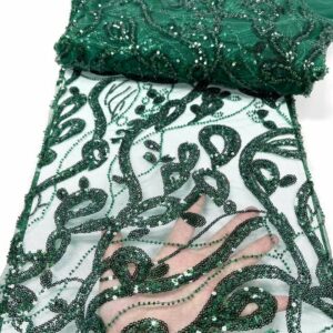 African Groom Sequins Lace Fabric 2022 High Quality French Lace Fabric With Sequins Nigerian Lace Fabrics 3