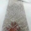 African Groom White Lace Fabric 2022 High Quality Sequins Lace Embroidery French Net Lace Fabric With