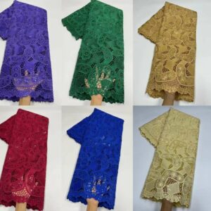 African Guipure Cord Lace Fabrics 2022 High Quality Nigerian Milk Silk Net Tulle Lace Fabric 5 1