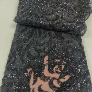 African Lace Fabric 2022 High Quality Lace Sequins Beaded Nigerian Lace Fabrics For Nigerian Wedding French 5