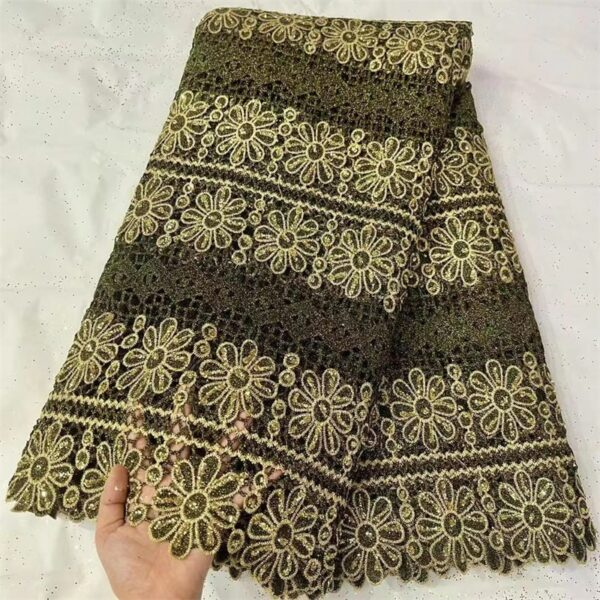 African Milk Silk Tulle Lace Fabric 2022 High Quality Guipure Lace French Cord Lace Fabric With 2