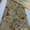 African Sequins Beads Lace Fabric High Quaity Beaded Groom Fabric Embroidery French Tulle Mesh Lace Fabric