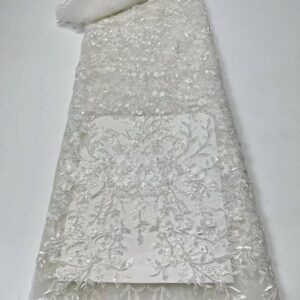African Sequins Groom Lace Fabric 2022 High Quality French Mesh Lace Fabric Embroidery Nigerian Lace Fabrics 4