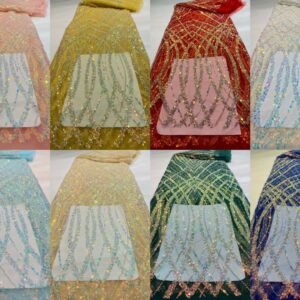 African Sequins Groom Lace Fabric 2022 High Quality Lace French Nigerian Lace Tulle Mesh Net Fabrics 1