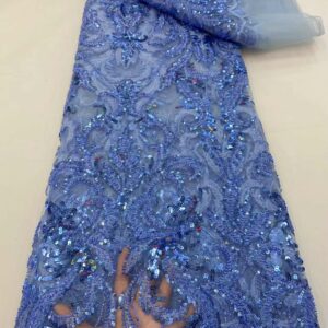 Beautiful African Net Groom Lace With Sequins French Lace African Lace Fabric 5 Yards Nigerian Lace